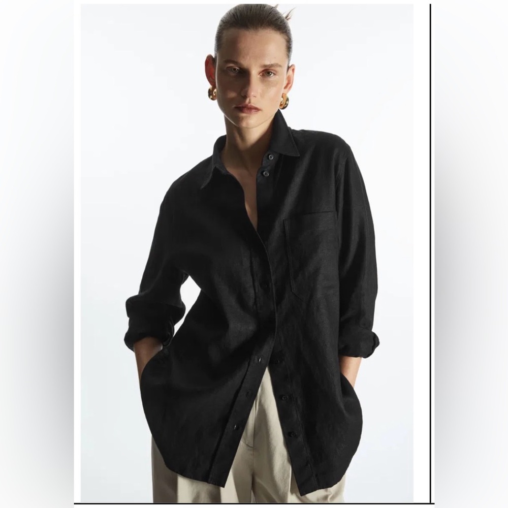 COS Elegant Black Button Down Shirt EUR‎ 34